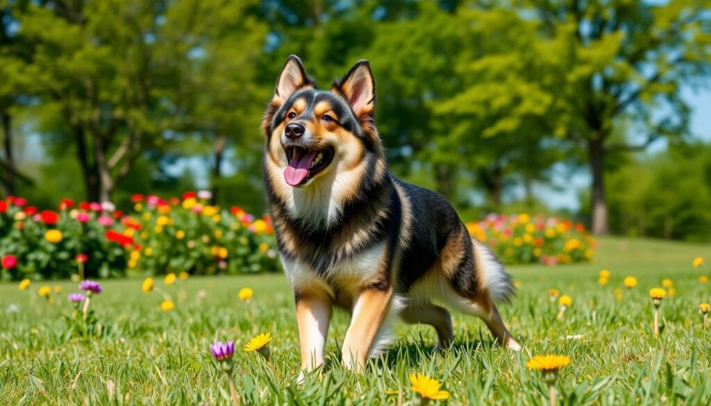 Socializing husky German shepherd mix
